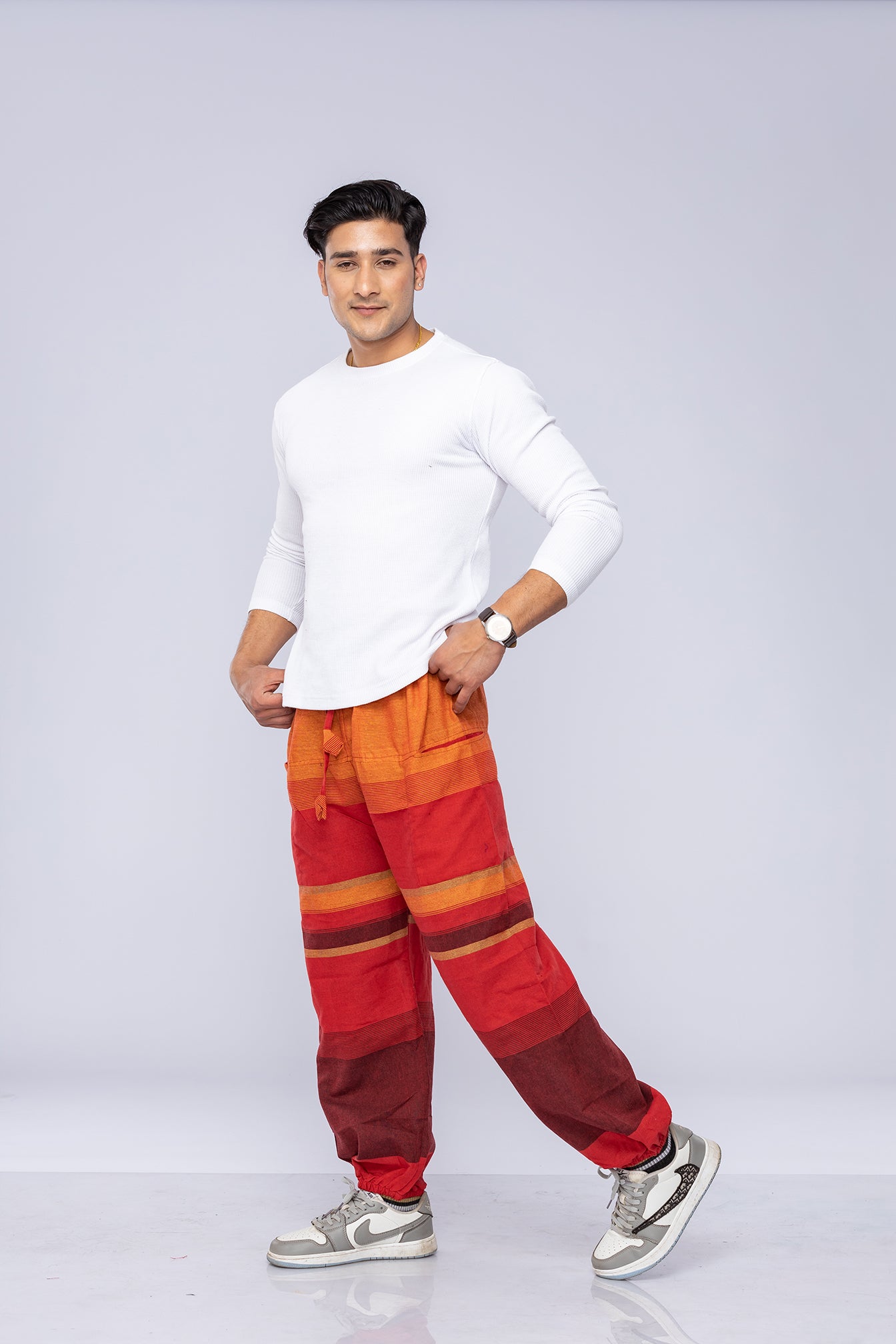 Man wearing Stack Harem Pants