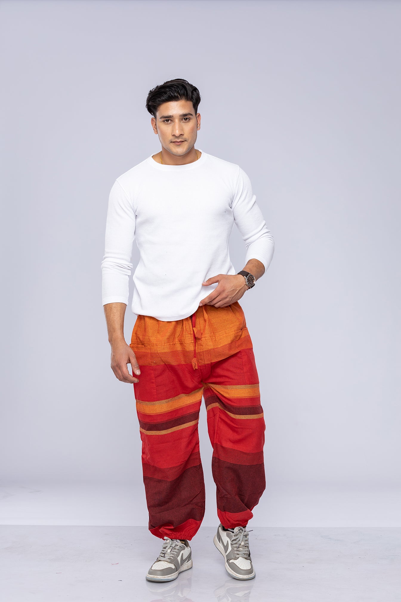 Man wearing Stack Harem Pants