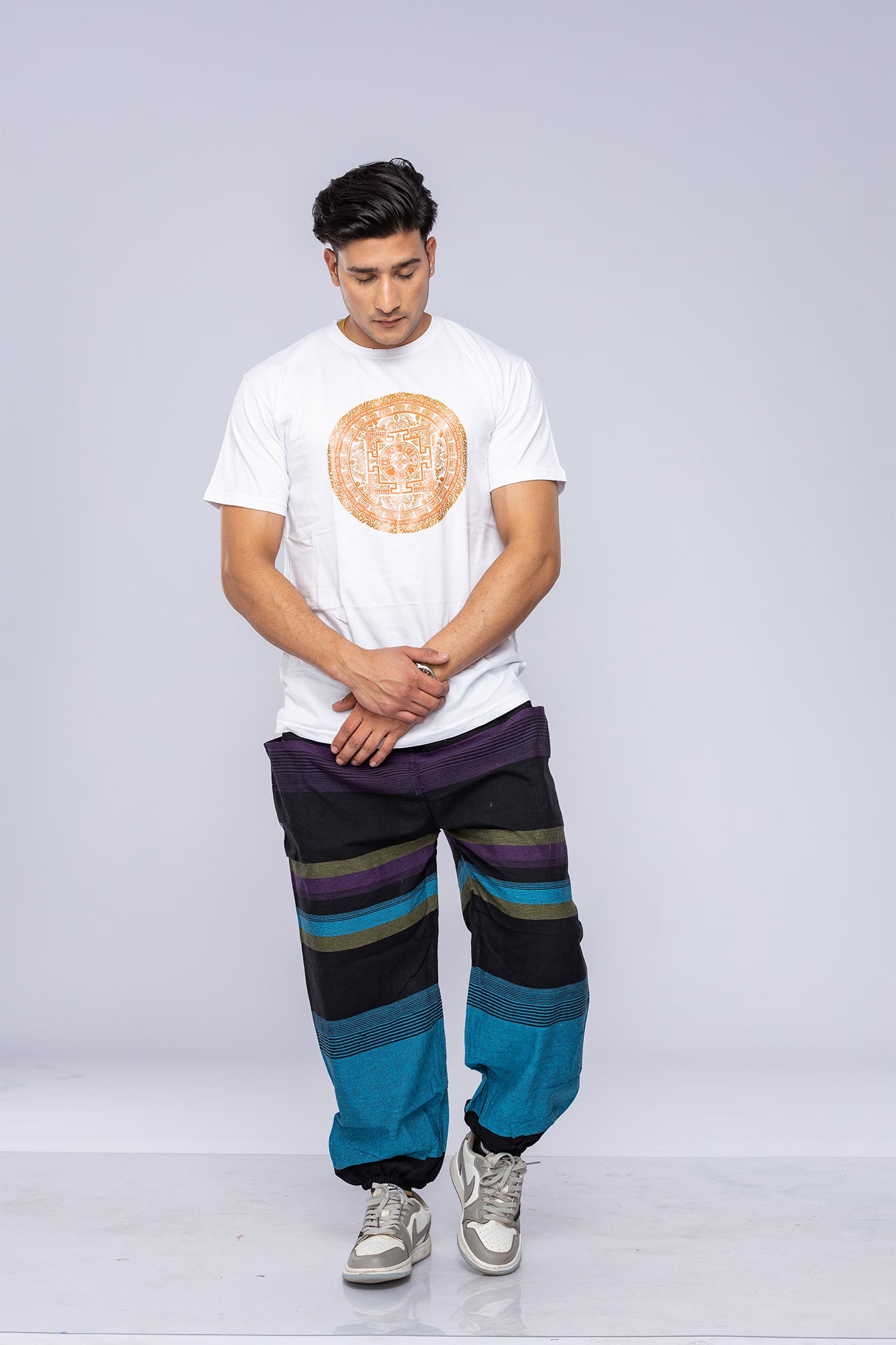 Man wearing Stack Harem Pants