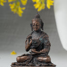 Nærbillede af Abhaya Mudra Buddha figur