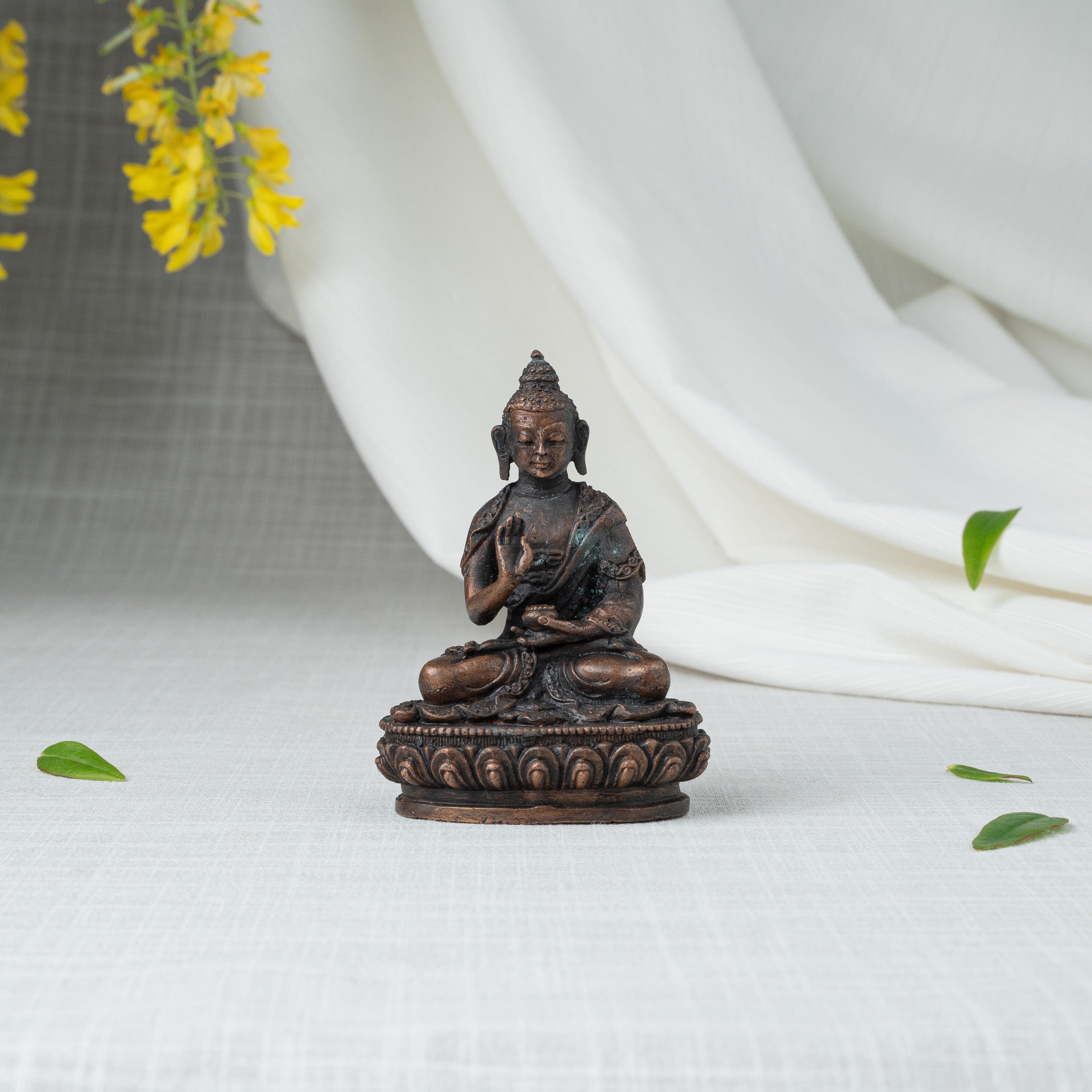Front view of Abhaya Mudra Buddha statue