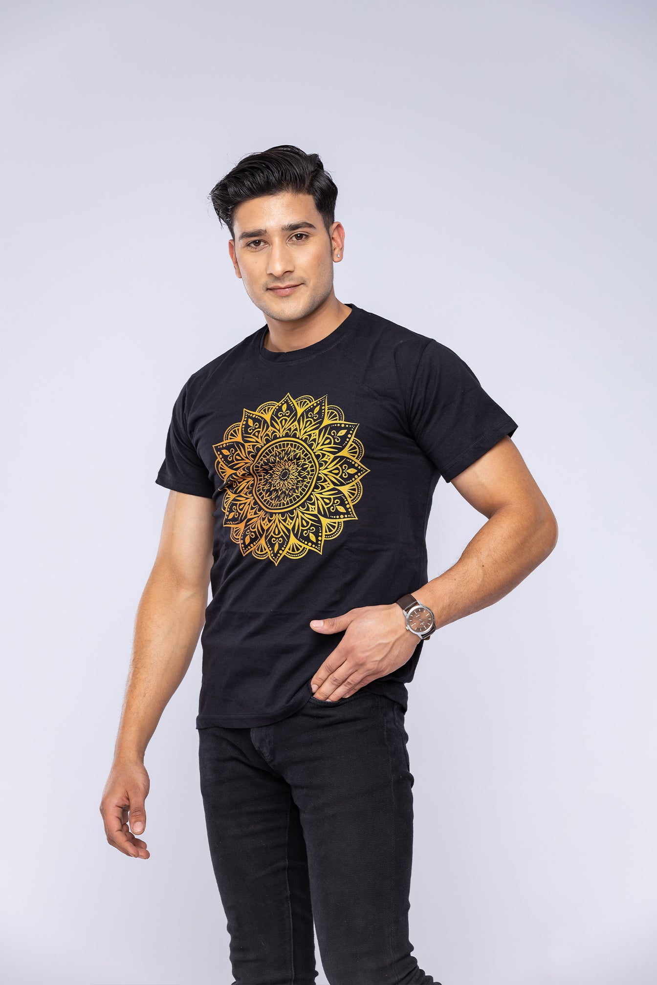 Black mandala t-shirt